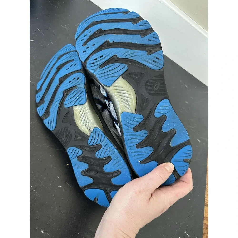Asics Gel-Nimbus 23 1011B004 Gray Blue Men's US 12.5 Running Shoes Jog Sneakers - Picture 10 of 11